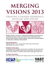 MERGING VISIONS 2013 CREATING A UNIQUE EXPERIENCE WITH ART AND POETRY